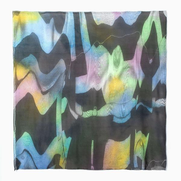 Chromas Silk Chiffon Scarf design by Light Dark Studio